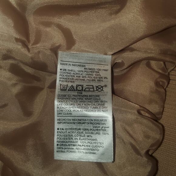 NWOT Old Navy Size 2X Oversized Short Water-Resistant Bomber Jacket in Tiramisu - Picture 8 of 10